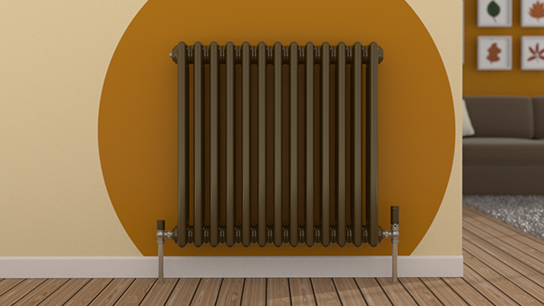 Retro Bronze column radiator.